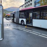 Les bus sédunois, exploités par CarPostal